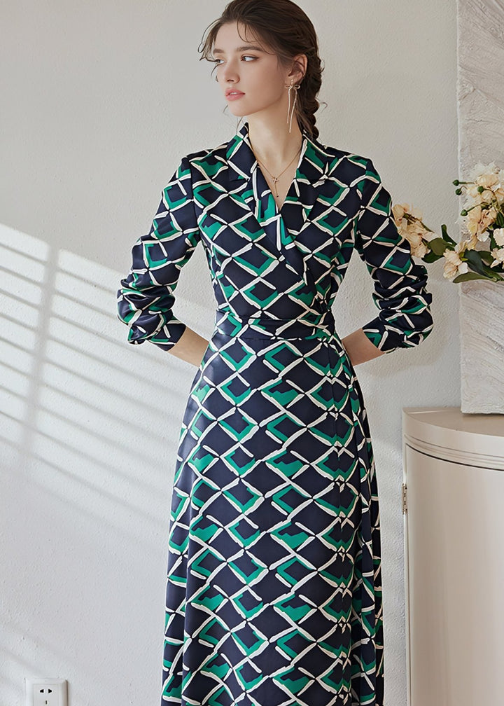 RETRO GEOMETRY PRINT DRESS - ANLEM