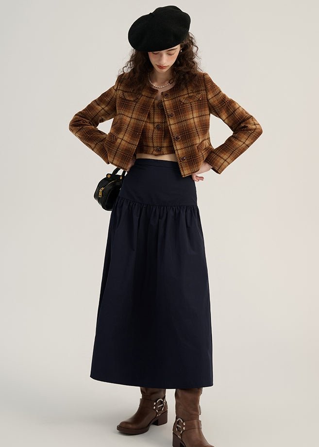 RETRO PLAID CAMISOLE AND JACKET - ANLEM