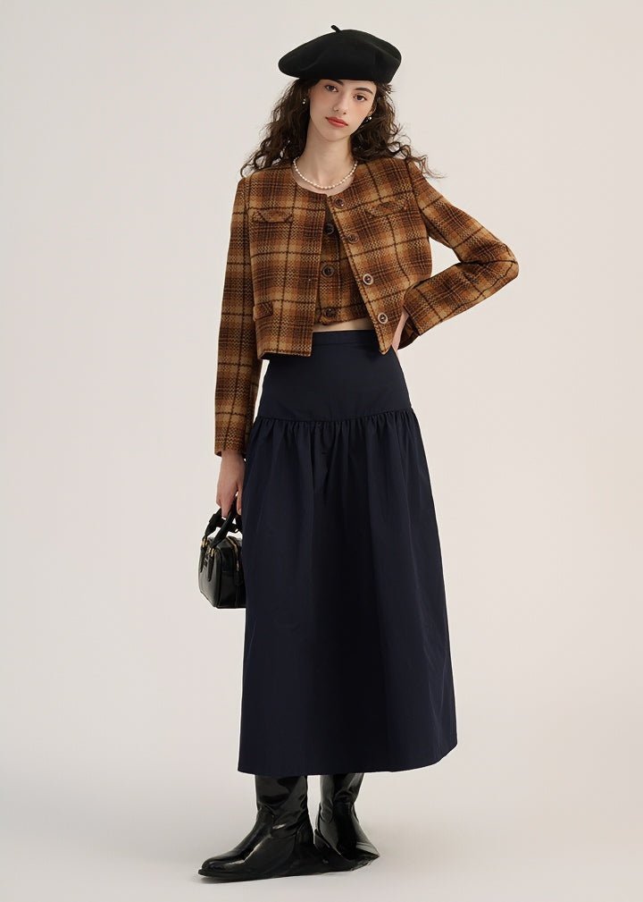 RETRO PLAID CAMISOLE AND JACKET - ANLEM