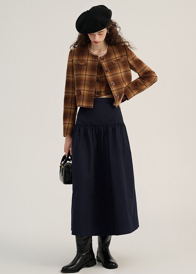 RETRO PLAID CAMISOLE AND JACKET - ANLEM