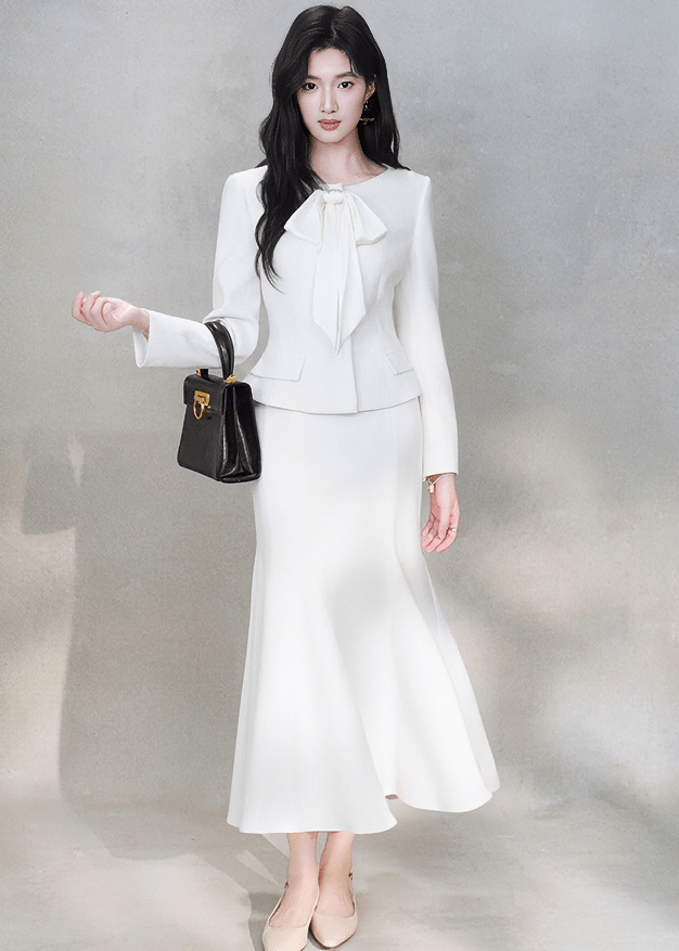 RIBBON BOW JACKET&SKIRT - ANLEM