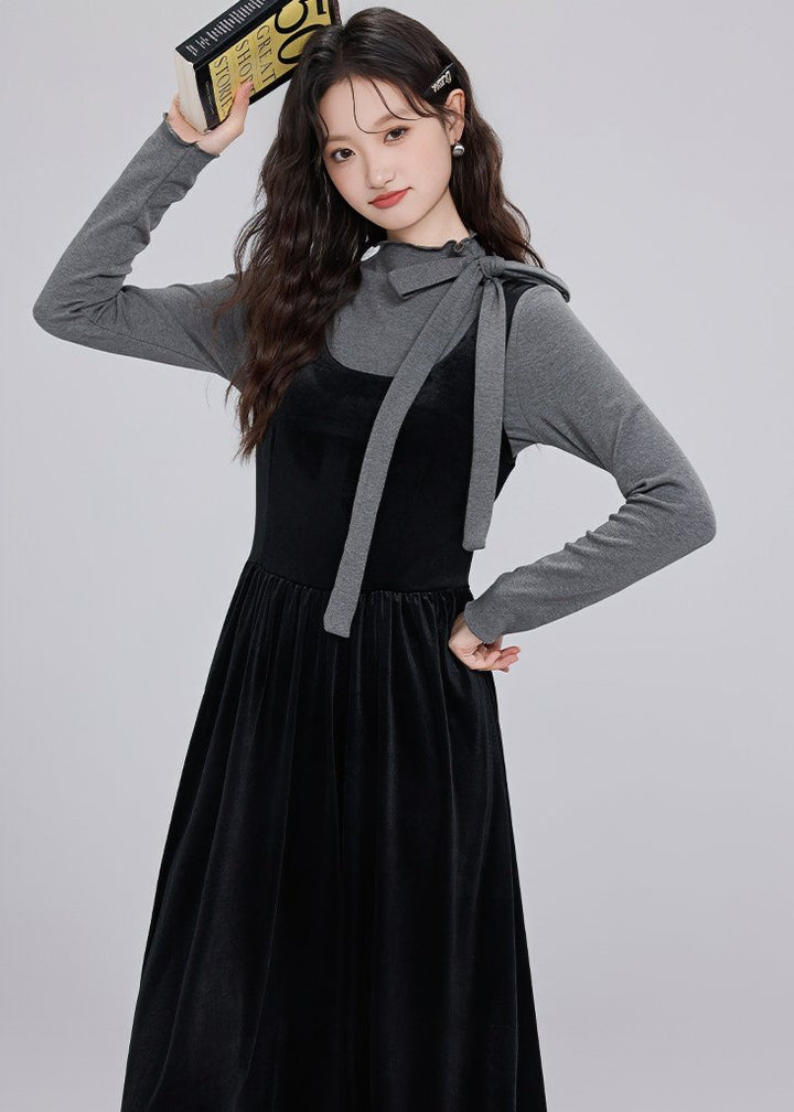 RIBBON KNIT TWO - PIECE DRESS - ANLEM