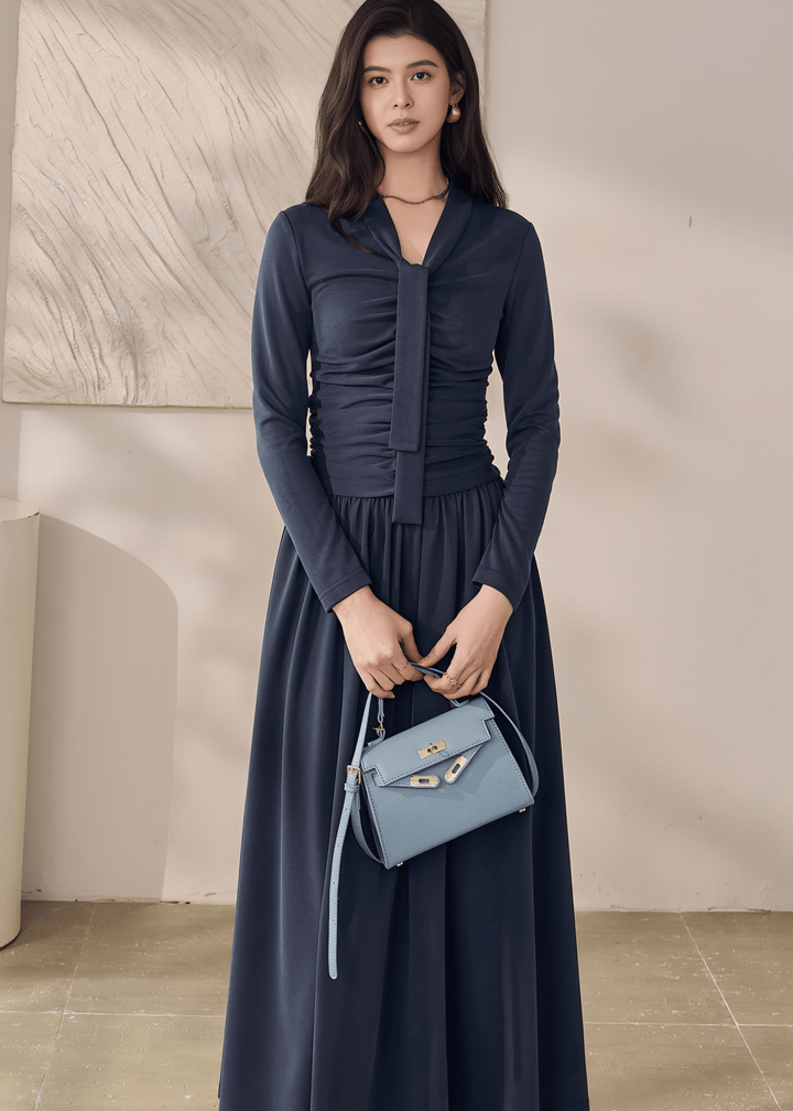 RUCHE-EMBELLISHED TOPS & MAXI SKIRT - ANLEM