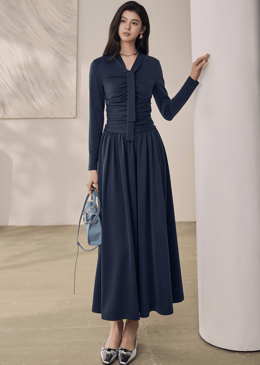 RUCHE-EMBELLISHED TOPS & MAXI SKIRT - ANLEM