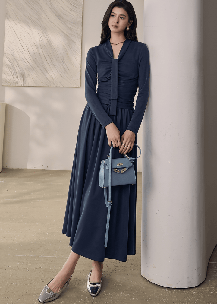 RUCHE-EMBELLISHED TOPS & MAXI SKIRT - ANLEM