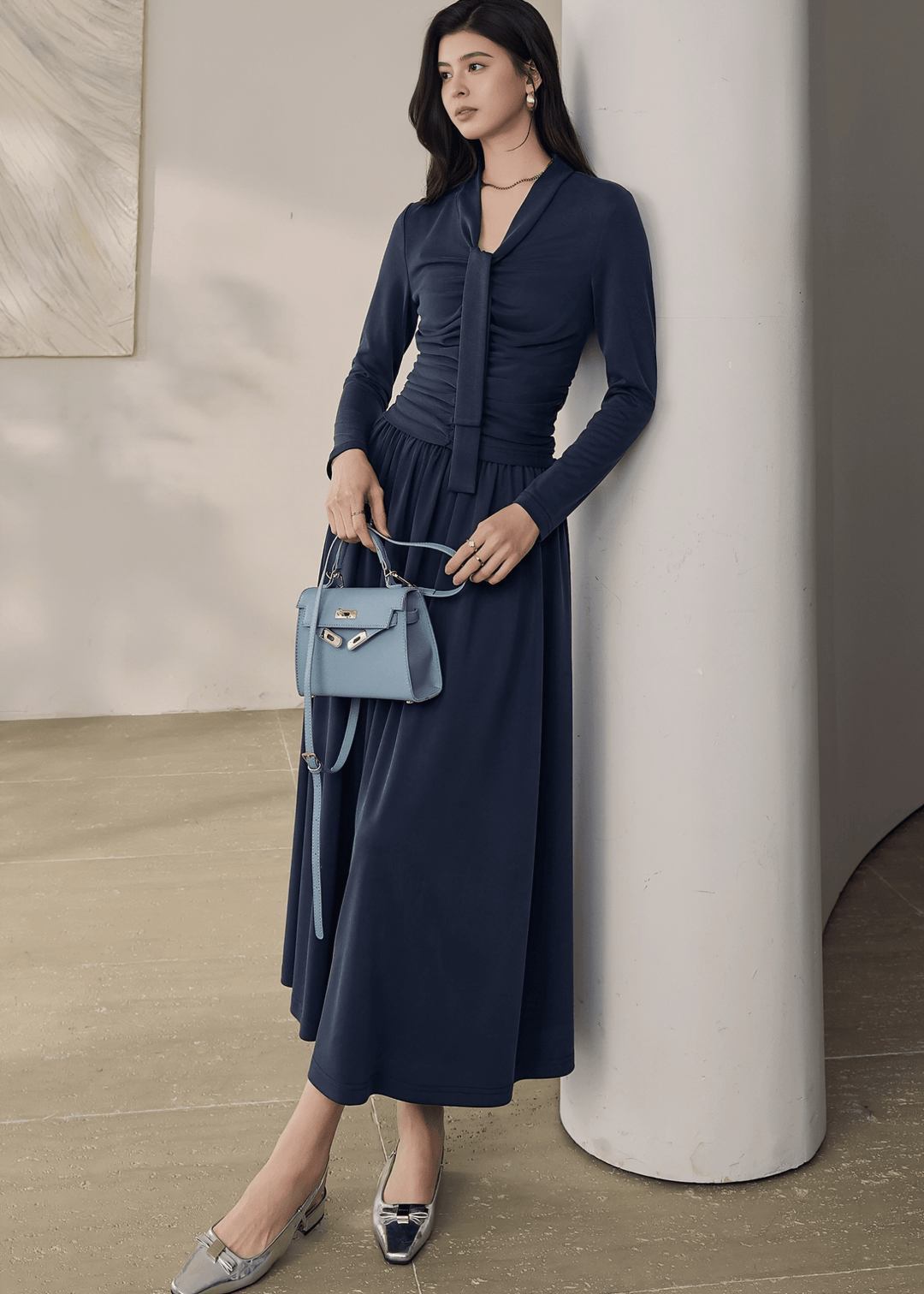 RUCHE-EMBELLISHED TOPS & MAXI SKIRT - ANLEM