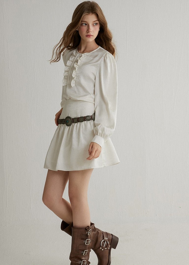 RUFFLED TOPS AND PLEATED SKIRTS - ANLEM