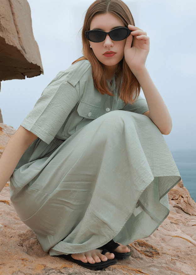 SAFARI UTILITY MIDI DRESS - ANLEM