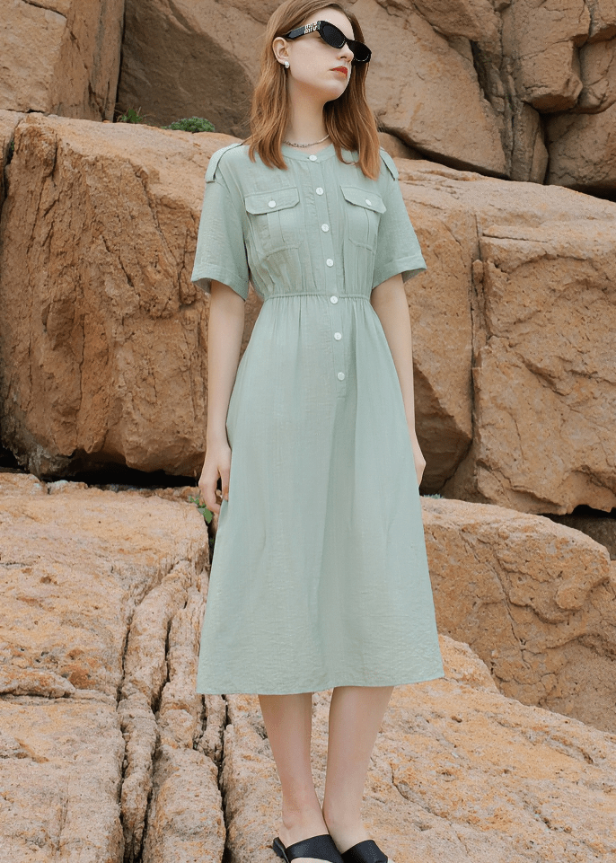 SAFARI UTILITY MIDI DRESS - ANLEM