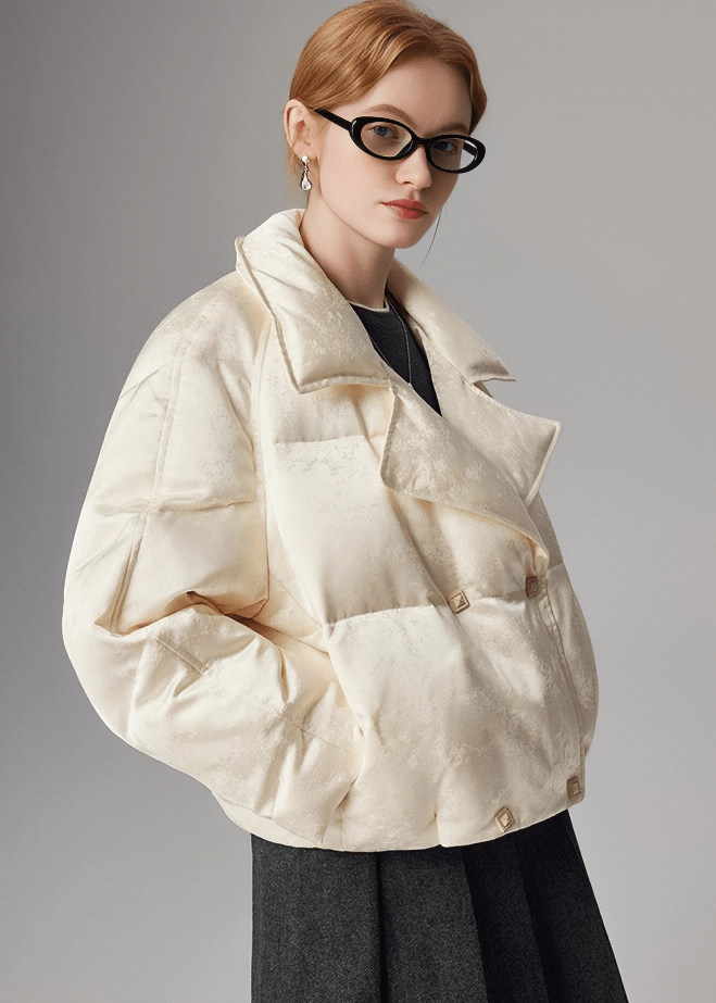SATIN QUILTED DOUBLE JACKET - ANLEM