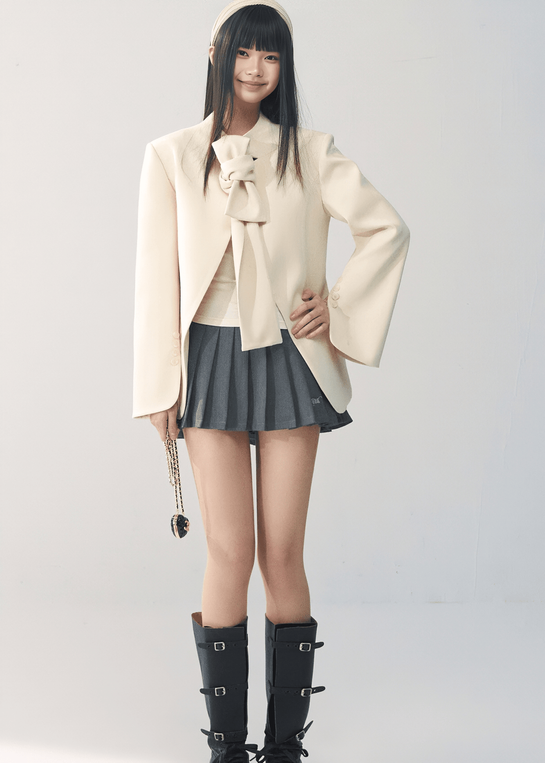 SCULPTURAL KNOTTED COLLARLESS JACKET - ANLEM