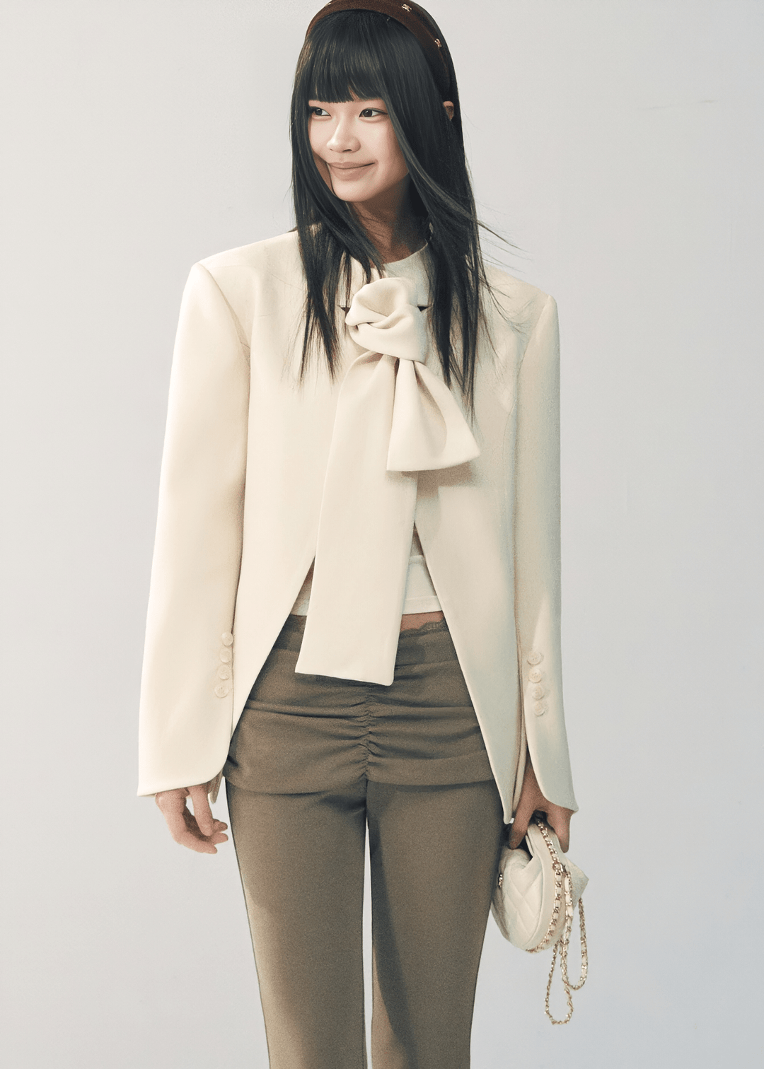 SCULPTURAL KNOTTED COLLARLESS JACKET - ANLEM