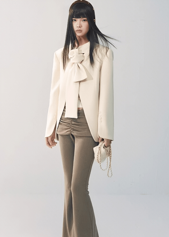 SCULPTURAL KNOTTED COLLARLESS JACKET - ANLEM