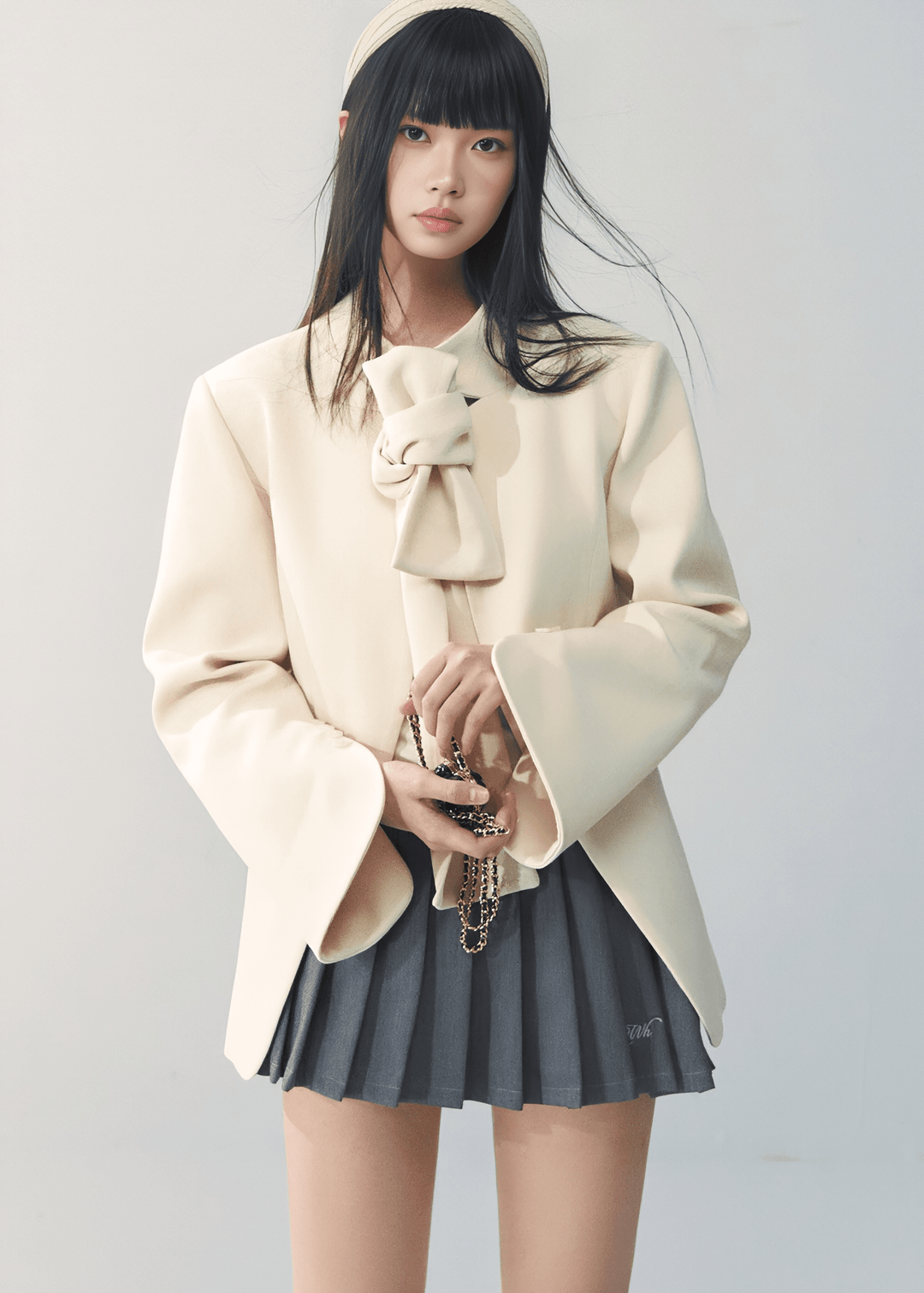 SCULPTURAL KNOTTED COLLARLESS JACKET - ANLEM