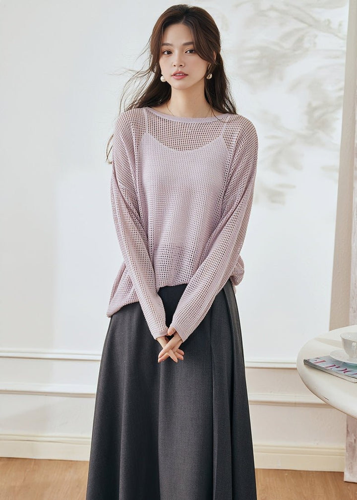 SHEER LOOSE KNIT SWEATER - ANLEM