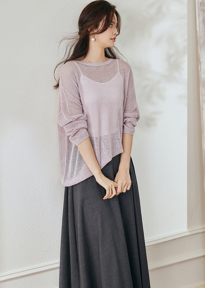 SHEER LOOSE KNIT SWEATER - ANLEM