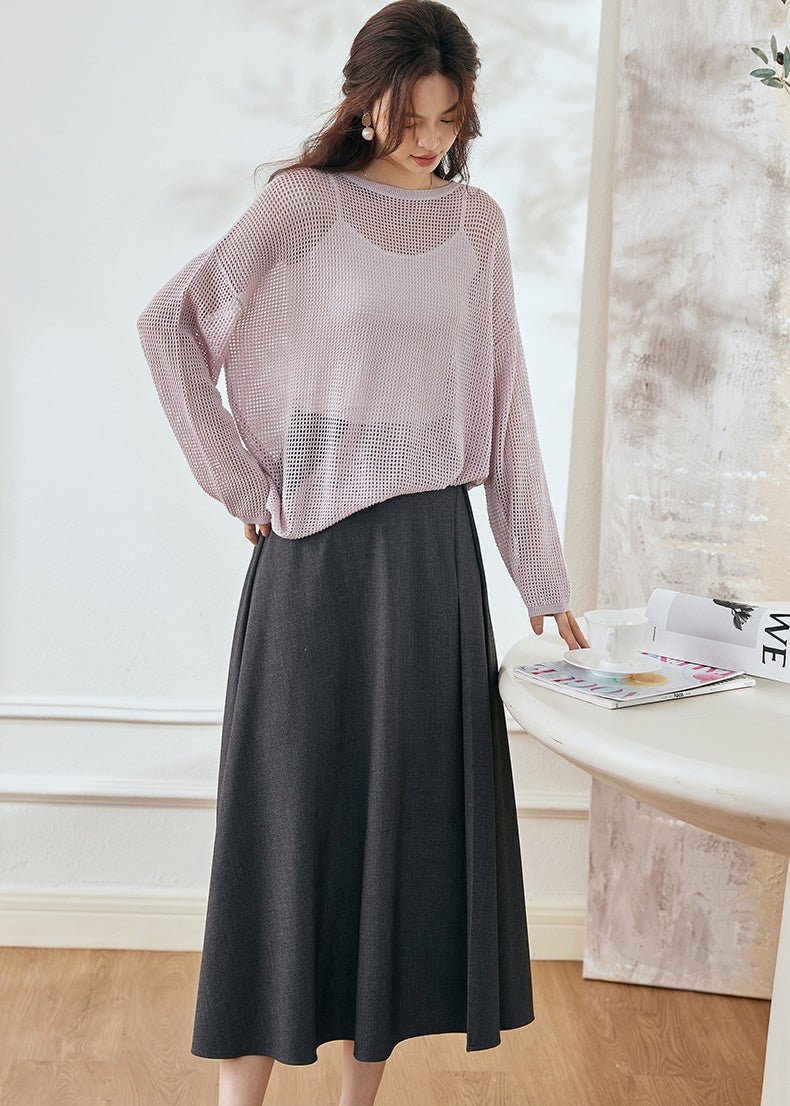 SHEER LOOSE KNIT SWEATER - ANLEM