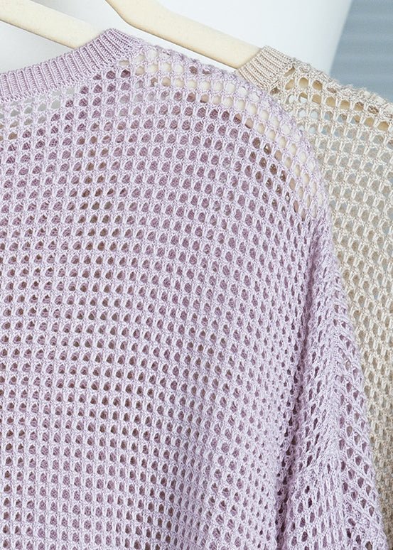 SHEER LOOSE KNIT SWEATER - ANLEM