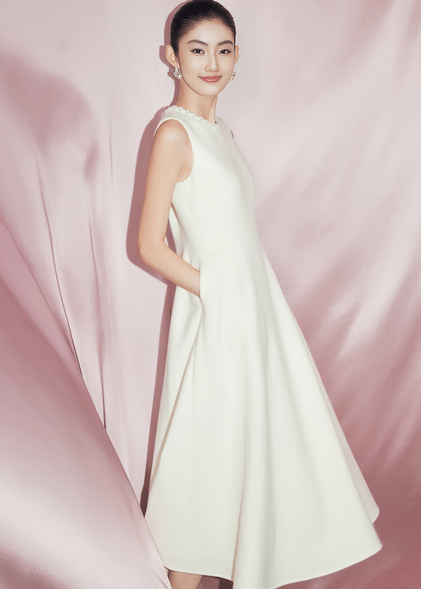 SLEEVELESS A - LINE MIDI DRESS - ANLEM