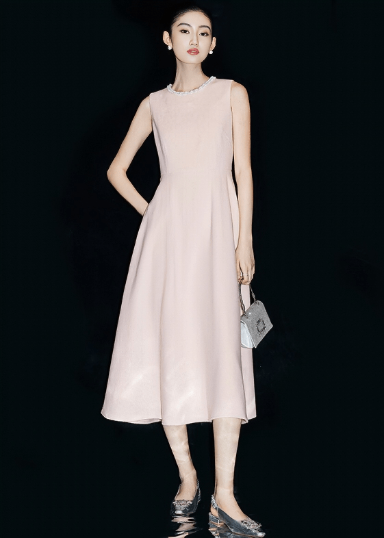 SLEEVELESS A - LINE MIDI DRESS - ANLEM