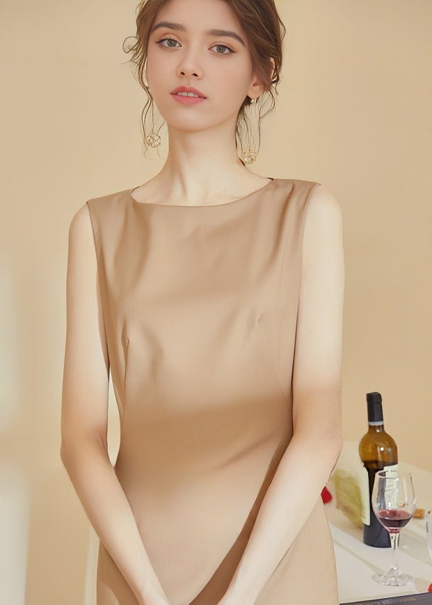 SLEEVELESS KNEE - LENGTH SLIM DRESS - ANLEM