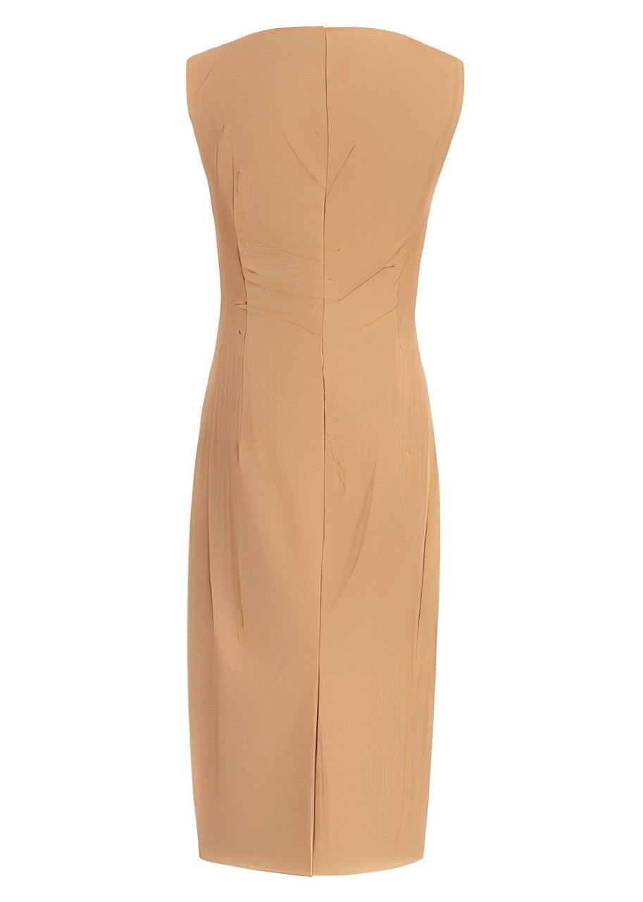 SLEEVELESS KNEE - LENGTH SLIM DRESS - ANLEM