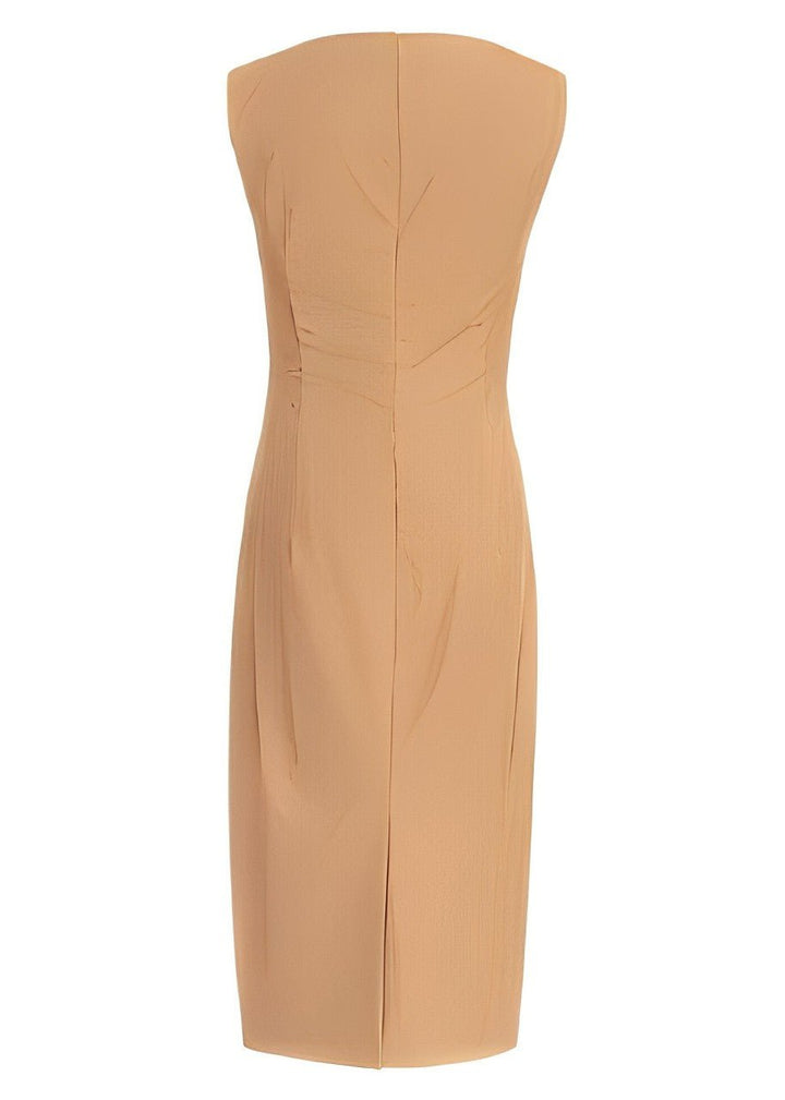 SLEEVELESS KNEE - LENGTH SLIM DRESS - ANLEM