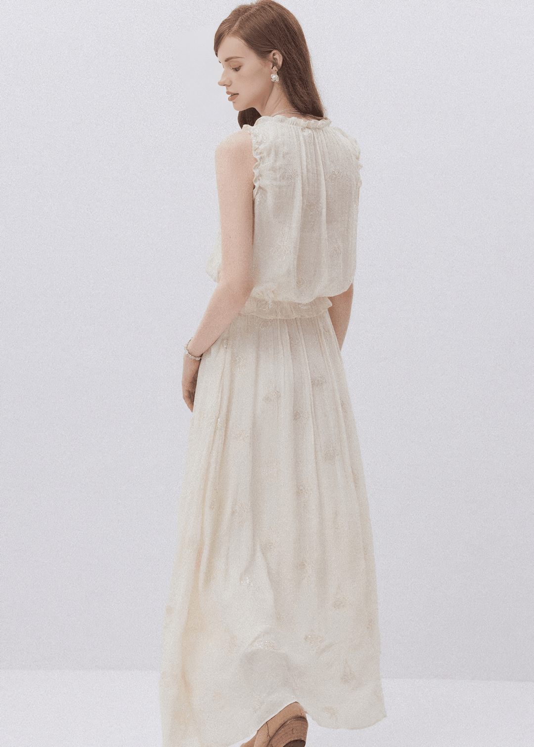 SPARKLE EMBROIDERY BLOUSE & SKIRT - ANLEM