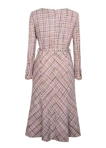 SQUARE TWEED FISHTAIL DRESS - ANLEM