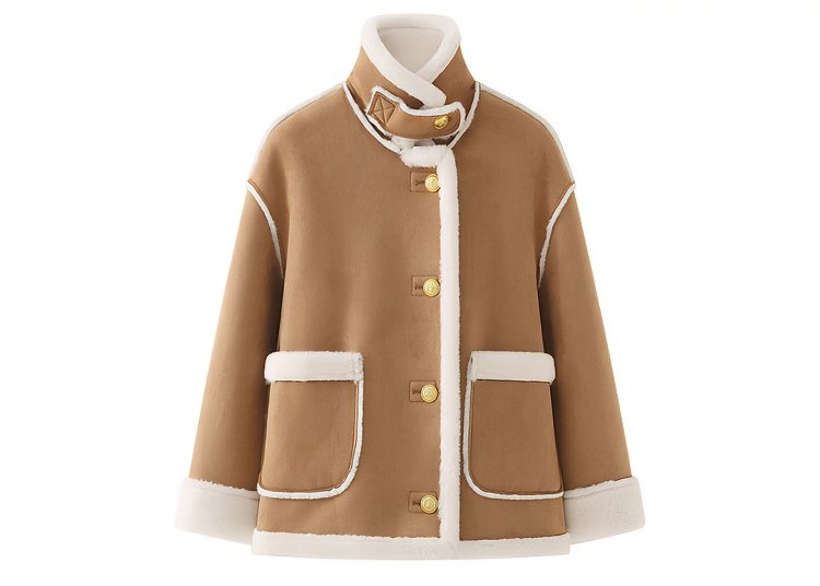 STAND COLLAR GOLD BUTTON JACKET - ANLEM