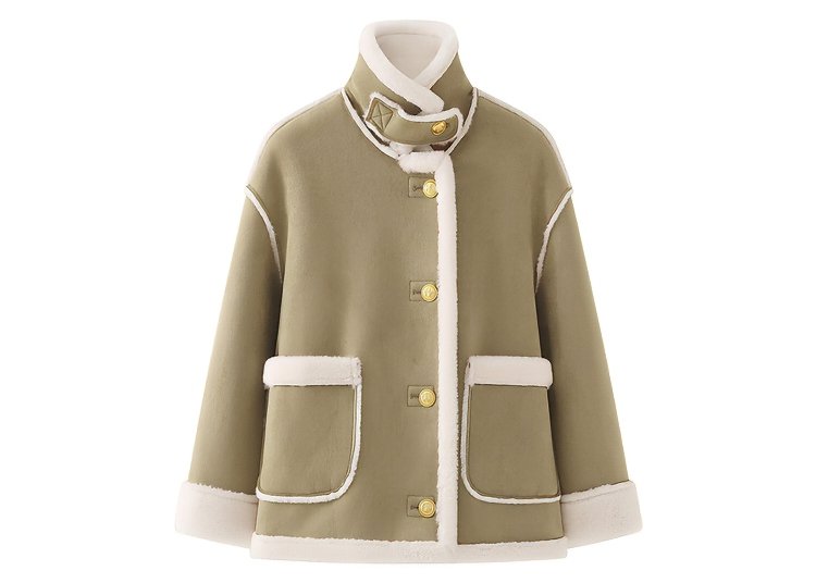 STAND COLLAR GOLD BUTTON JACKET - ANLEM