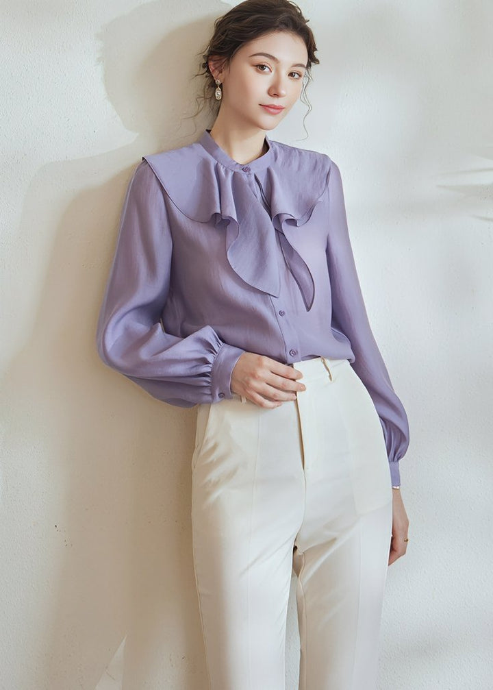 STITCH RUFFLE SHIRT - ANLEM