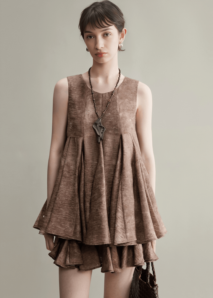 STRUCTURED GATHERED TOP & SKIRT - ANLEM