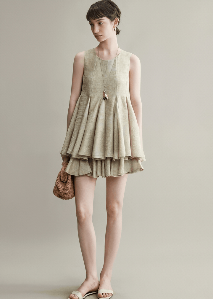 STRUCTURED GATHERED TOP & SKIRT - ANLEM
