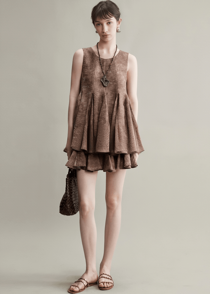 STRUCTURED GATHERED TOP & SKIRT - ANLEM
