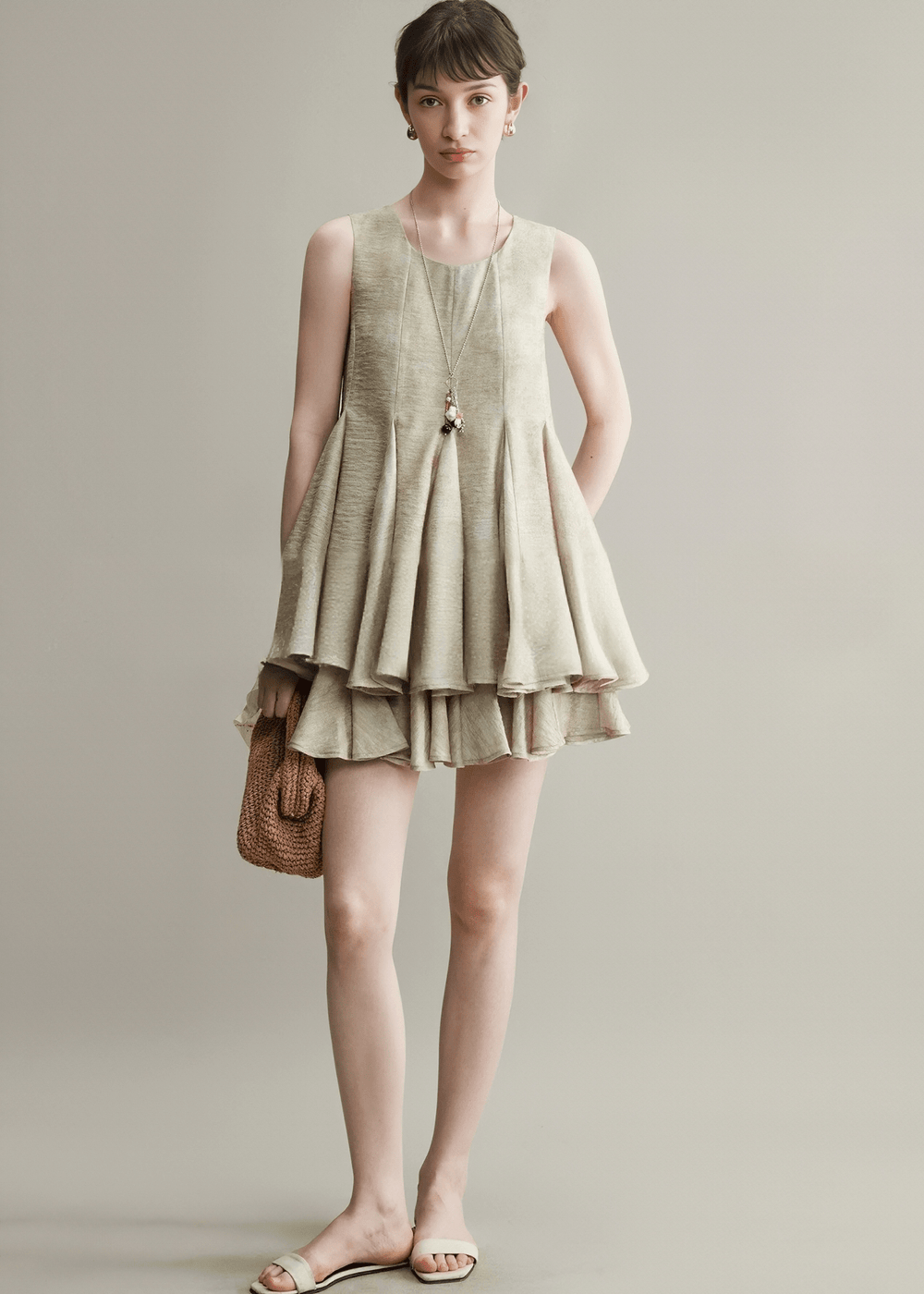 STRUCTURED GATHERED TOP & SKIRT - ANLEM
