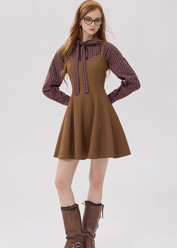 SWEETHEART NECKLINE FLARE DRESS - ANLEM