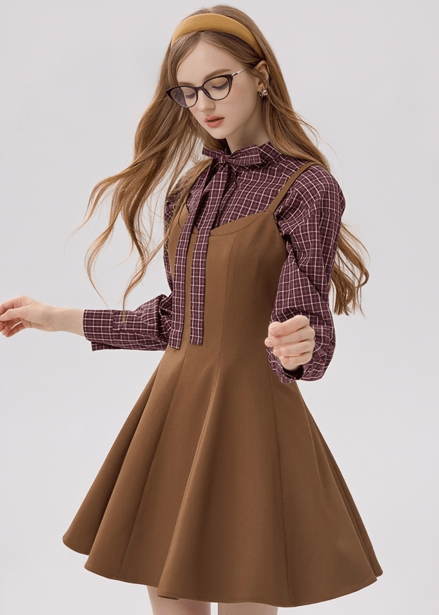 SWEETHEART NECKLINE FLARE DRESS - ANLEM