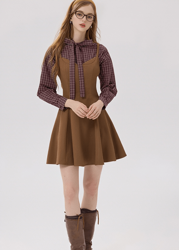 SWEETHEART NECKLINE FLARE DRESS - ANLEM