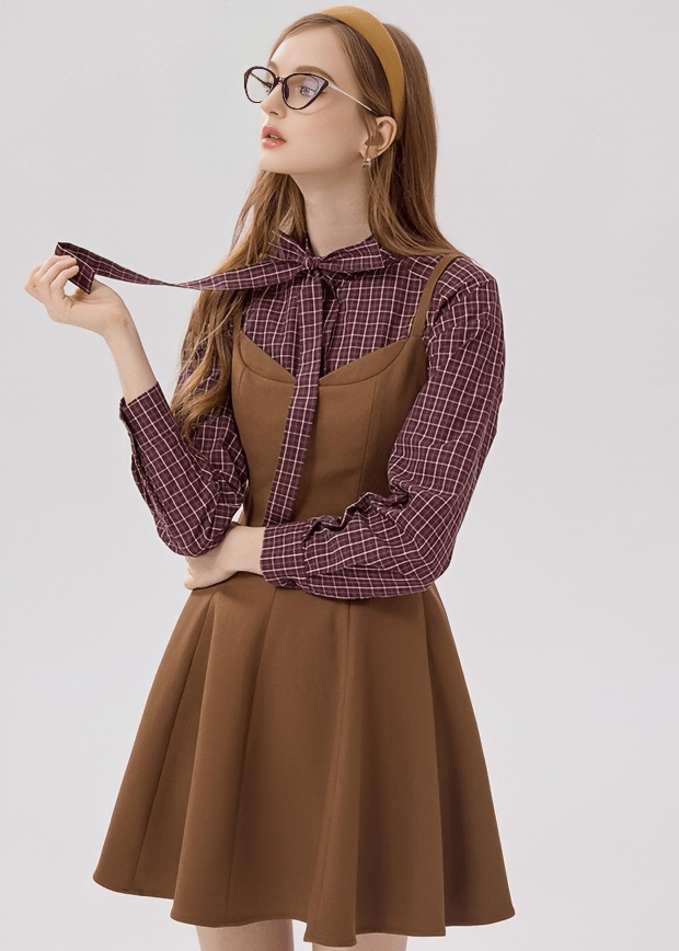 SWEETHEART NECKLINE FLARE DRESS - ANLEM