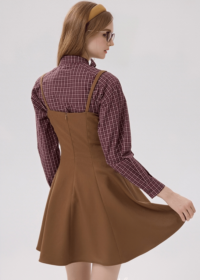 SWEETHEART NECKLINE FLARE DRESS - ANLEM