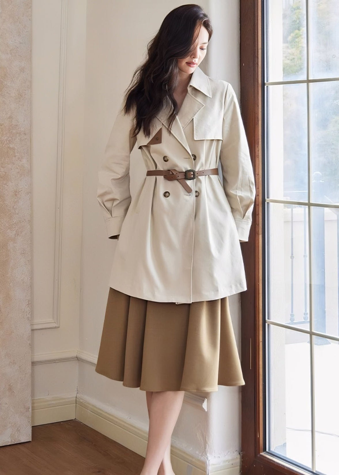 TACK SLEEVES FRENCH TRENCH COAT - ANLEM