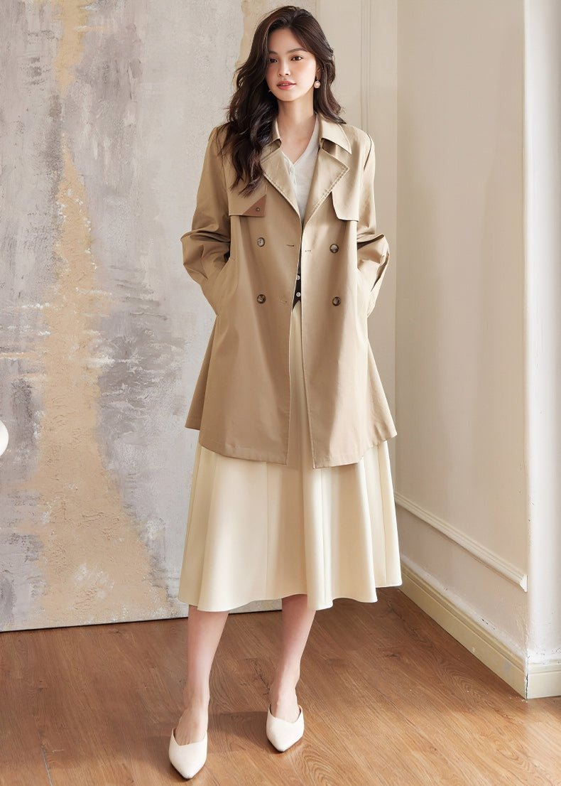 TACK SLEEVES FRENCH TRENCH COAT - ANLEM