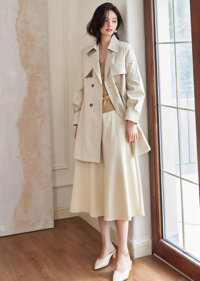 TACK SLEEVES FRENCH TRENCH COAT - ANLEM