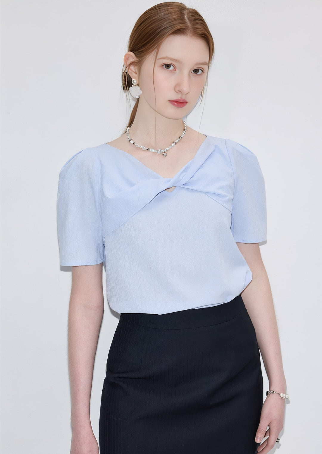 TEXTURED SOLID COLOR SHIRT - ANLEM