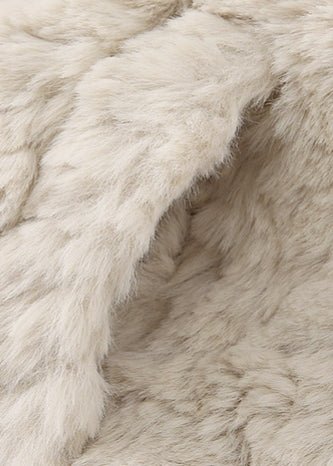 THICK LAPEL LONG FUR COAT - ANLEM