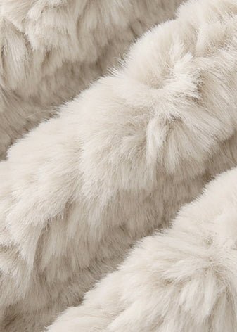 THICK LAPEL LONG FUR COAT - ANLEM