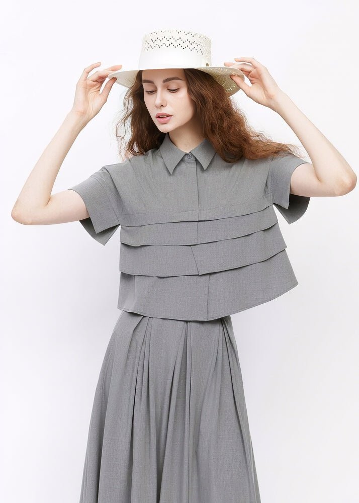 TIERED SHORT SLEEVE SHIRT - ANLEM