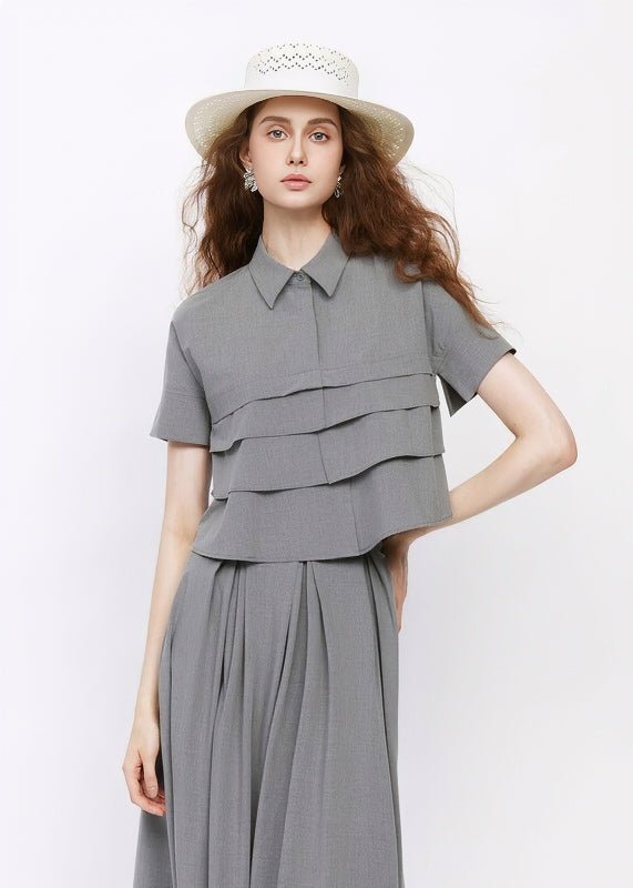 TIERED SHORT SLEEVE SHIRT - ANLEM