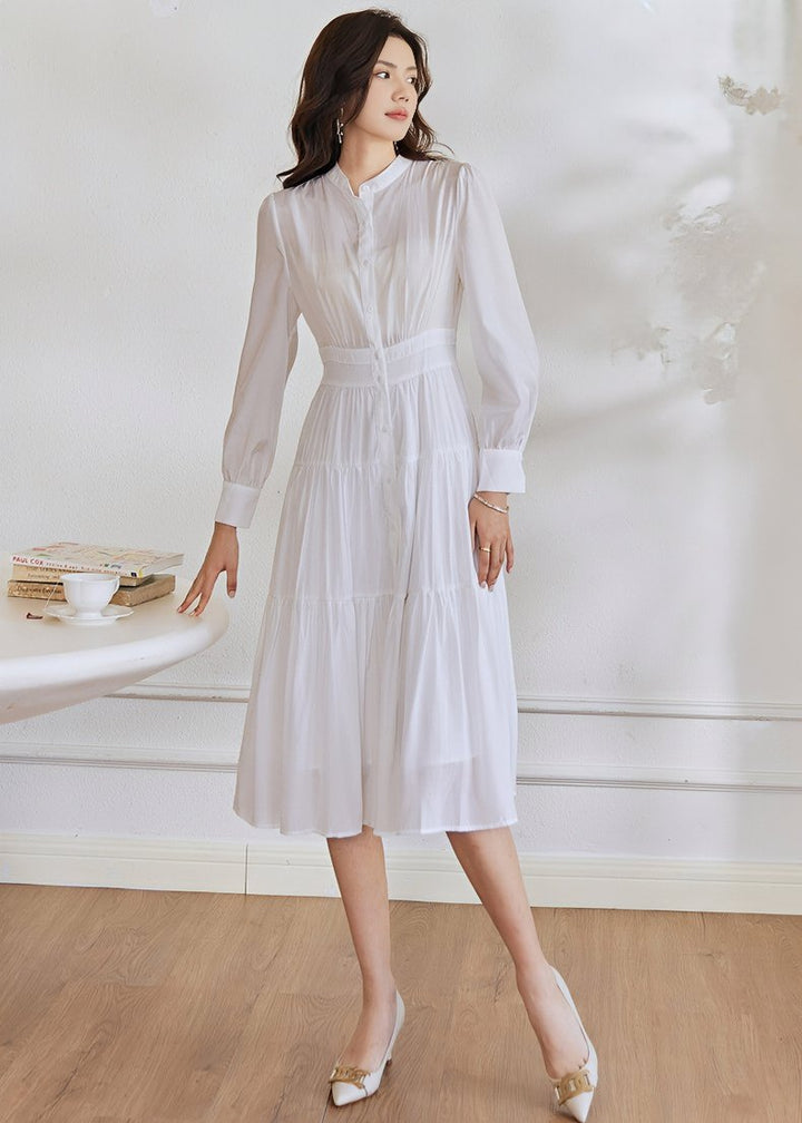 TIERED WHITE SHIRT DRESS - ANLEM